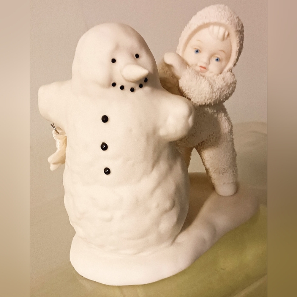 Vintage Bisque Porcelain Snowbabies Figurine "You Need Wings Too!"